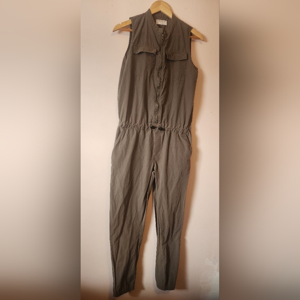 Vintage Triple Five Soul Y2K Military Utility Cargo Jumpsuit Olive Green Size M
